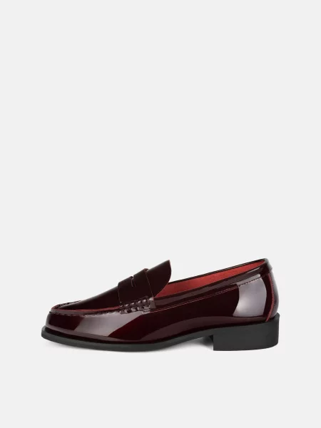 HANDMADE SHOES Papuci de casă TO MAKE IT EASIER burgundy roșu
