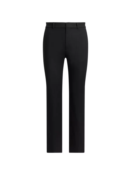 Pantaloni Lauren Ralph Lauren cu talie înaltă negru