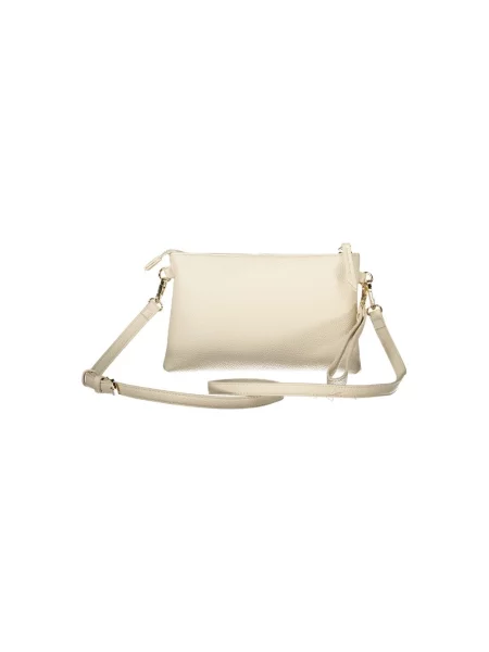 Lniana torebka Valentino Bags beżowa