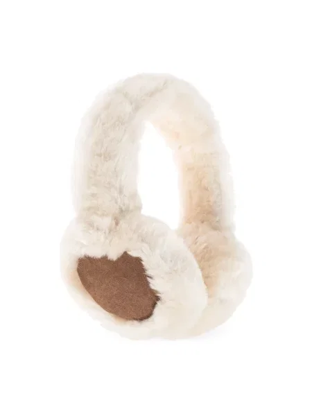 Czapka Ugg skórzana beżowa