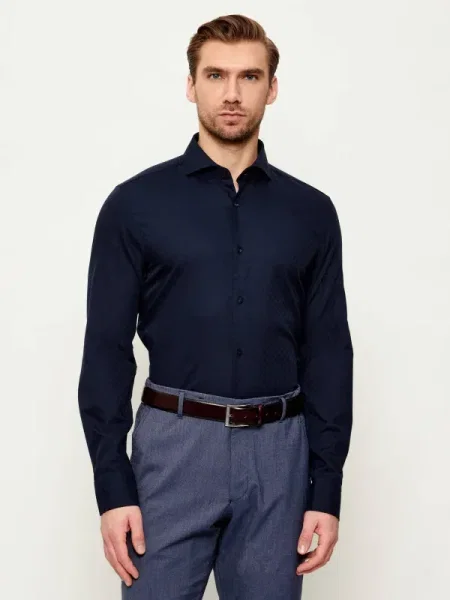 Joop! cămașă din bleumarin cu guler clasic slim