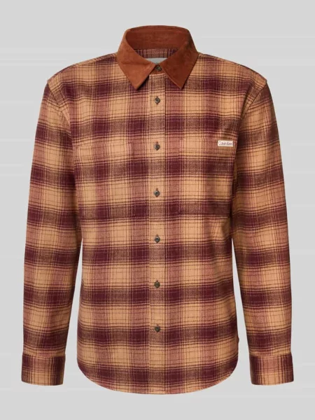 Kurtka koszulowa o kroju slim fit z na piersi Calvin Klein Jeans