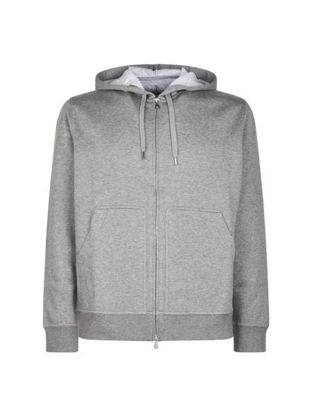 Bluza z kapturem Brunello Cucinelli z kapturem szara