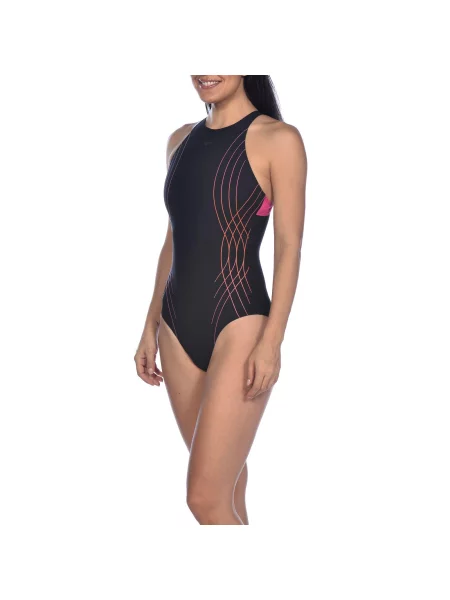 Strój kąpielowy jednoczęściowy sportowy Arena Bodylift Elisa czarny