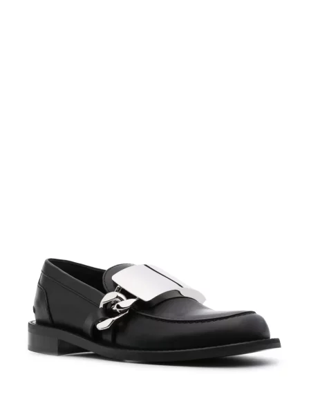 Iš natūralios odos loaferiai Jw Anderson juoda