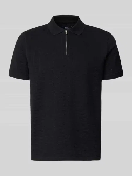 Koszulka polo o kroju regular fit z fakturowanym wzorem Mcneal czarna