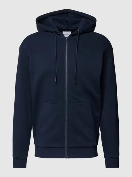 Bluza rozpinana z kapturem model ‘BRADLEY’ Jack & Jones granatowa