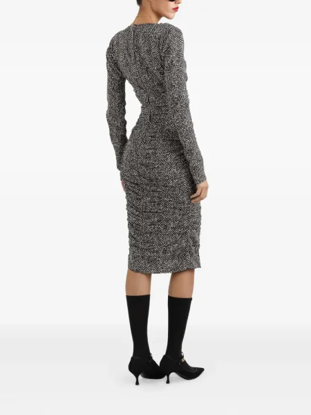 Rochie midi Dolce & Gabbana până la genunchi de costum negru