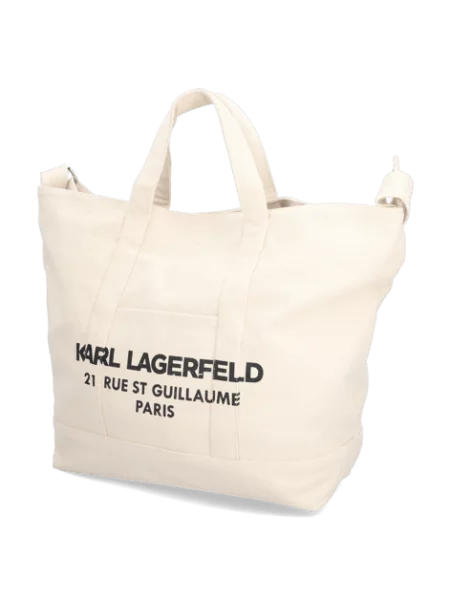 KARL LAGERFELD RSG XL CANVAS SHOPPER bílá