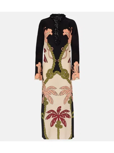 Tunică Johanna Ortiz de mătase cu imagine