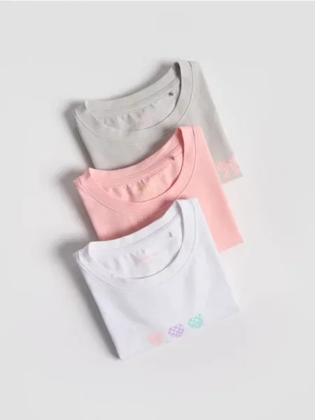 Reserved Tricou din cu imprimeu 3 buc multicolor