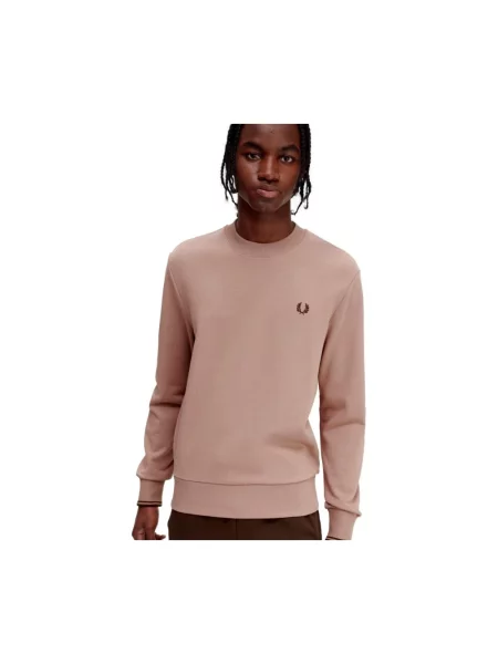 Bluza Fred Perry z okrągłym dekoltem różowa