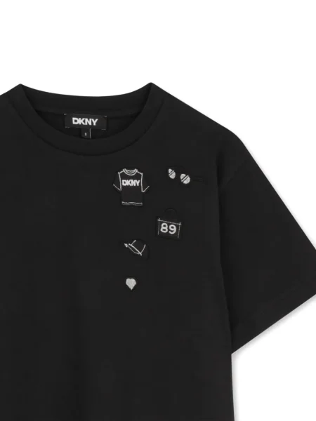 Sukienka koszulowa dziecięca Dkny czarna