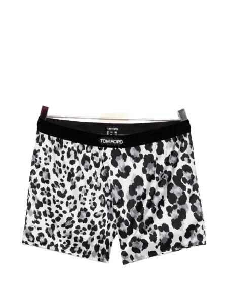 Boxeri Tom Ford de mătase cu imagine cu model leopard negru
