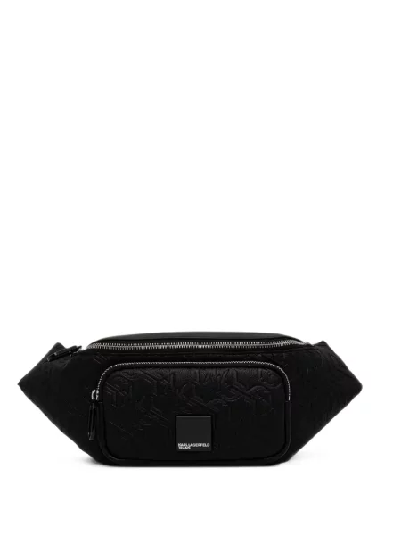 Curea Karl Lagerfeld Jeans cu autograf negru