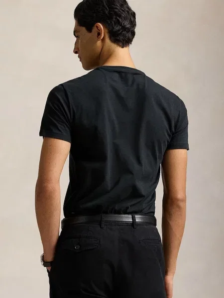 Polokošeľa Polo Ralph Lauren s výšivkou čierna
