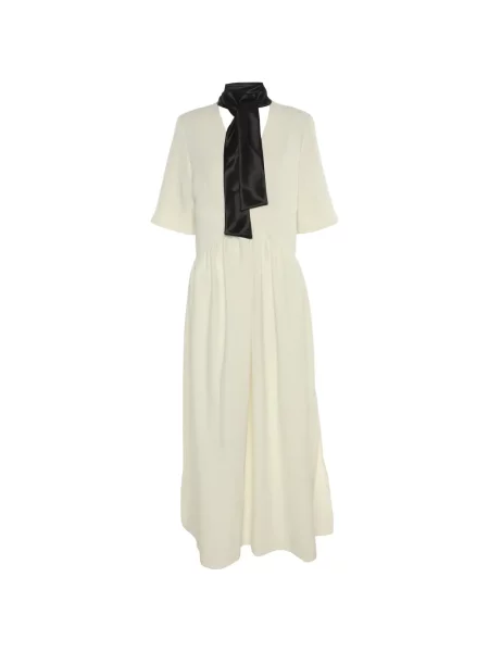 Rochie maxi Victoria Beckham din crep cu legături