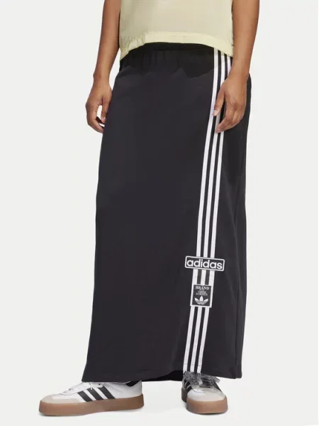 Φούστα maxi adidas μαύρο