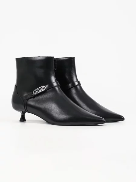 Karl Lagerfeld De piele botine cu Pasha negru