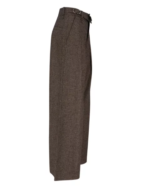 Pantaloni Eudon Choi plisate maro