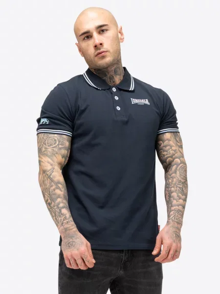 LONSDALE Majica Eastleigh temno modra bela