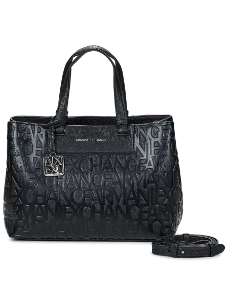 Geantă shopper Armani Exchange negru