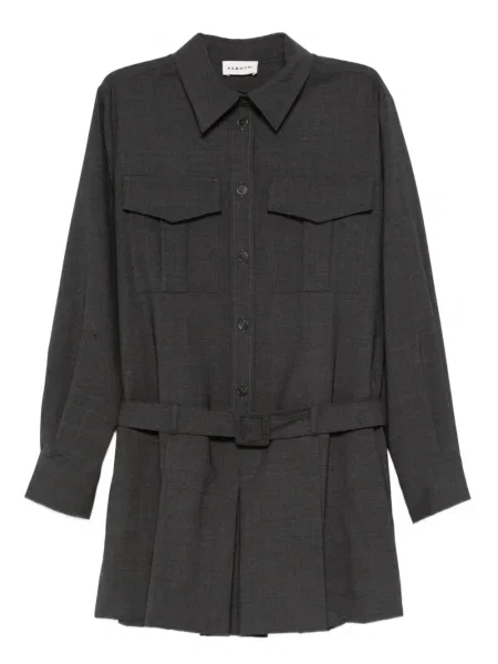 Rochie mini P.a.r.o.s.h. plisată de costum gri