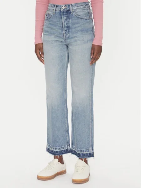 Tommy Jeans Blugi Layla Straight Fit albastru