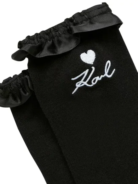 Чорапи Karl Lagerfeld бродирани бяло