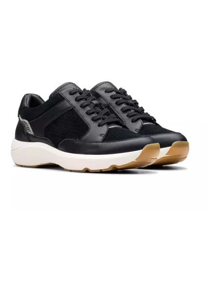 Sneakersy Clarks skórzane czarne