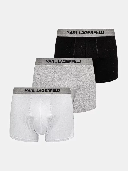 Bokserki KARL LAGERFELD Elastic Trunk 3 pary black/white/grey białe