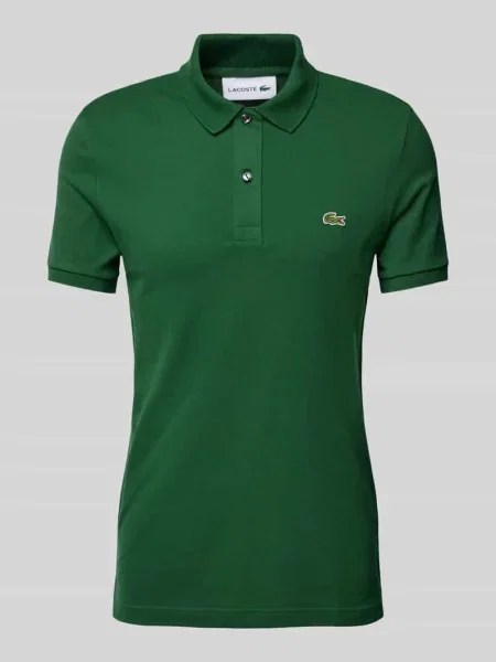 Koszulka polo o kroju slim fit z czystej bawełny Lacoste zielona