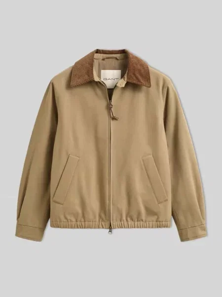 Kroj regular fit bomberka z czystej bawełny model HARRINGTON' Gant