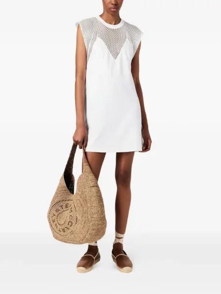 Rochie mini Stella Mccartney plasă alb