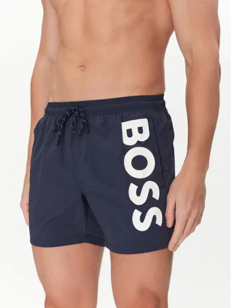 BOSS Плувни шорти Octopus тъмносин
