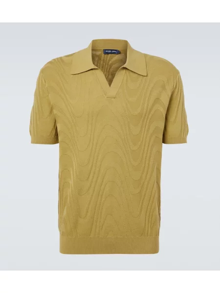 Polo Frescobol Carioca de mătase verde