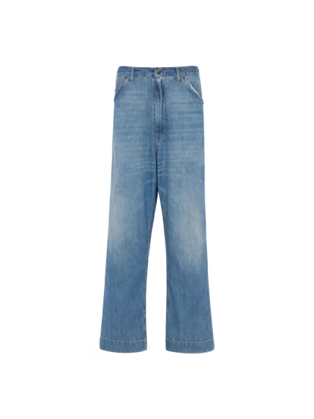 Szerokie jeansy Maison Margiela niebieskie