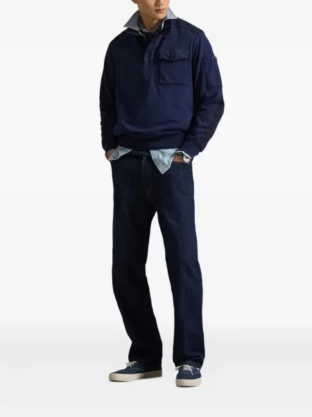 Șapcă Polo Ralph Lauren cu model herringbone din țesătură twill cu imagine albastru