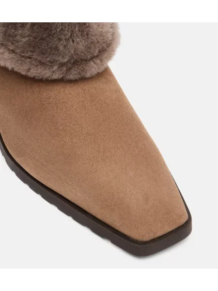 Cizme scurte Toteme din piele de căprioară bej