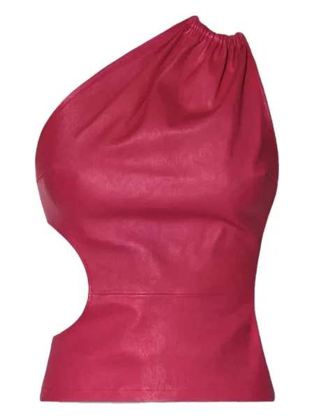 Top Amiri cu un umăr gol roz