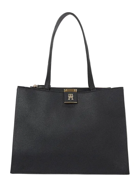 Tommy Hilfiger geantă crossbody de damă cu imitație de piele negru