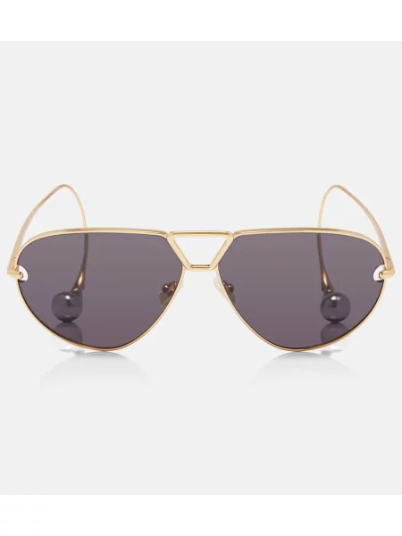 Ochelari de soare Bottega Veneta auriu
