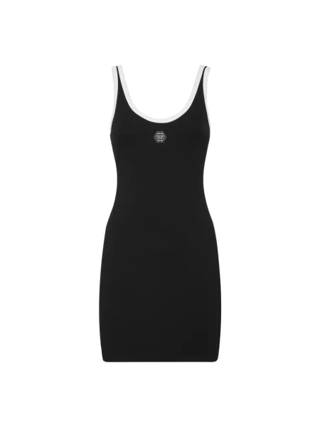 Krótka osłona sukienka mini Philipp Plein garniturowa czarna