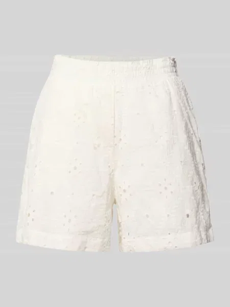 Szorty w kroju regular fit z czystej bawełny model ELIZA' Vero Moda białe