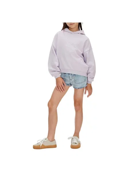 Geacă de blugi copii Calvin Klein Jeans violet