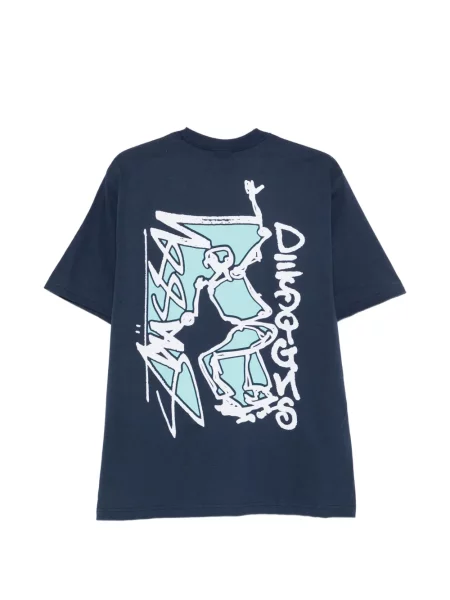 Tricou Stüssy cu imagine albastru