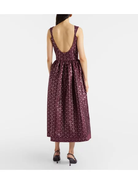 Rochie Markarian cu funde de costum bordo