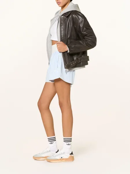 Adidas Originals Szorty Poplin blau niebieskie