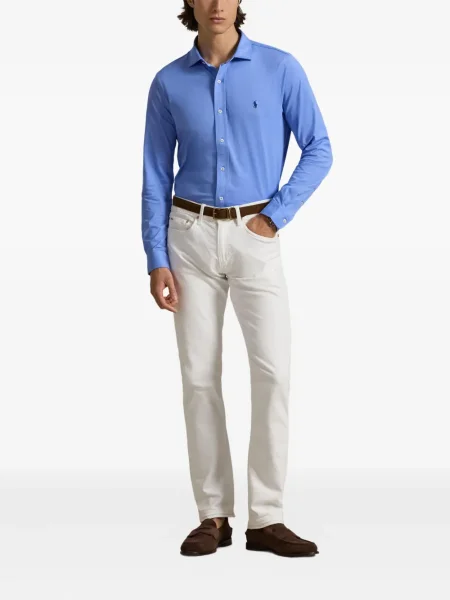 Șapcă Polo Ralph Lauren cu broderie din țesătură twill în carouri albastru