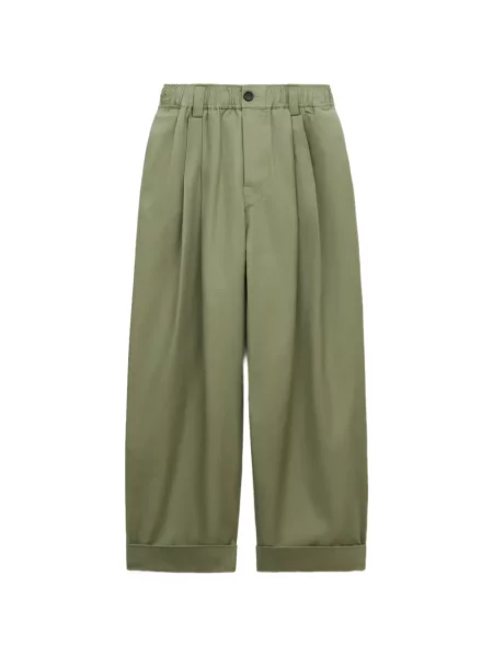 Pantaloni Marni din canvas verde